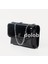 Kadın Parlak Rugan Doku Mini Crossbody Küçük Kare Moda Zincirli Ruj Çanta (Yurt Dışından) 3