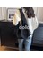 Yıkanmış Kanvas Kadın Kore Versiyonu Büyük Kapasiteli Crossbody Üniversite Öğrencisi Düz Renk Sınıf Omuz Tote Çanta (Yurt Dışından) 5