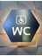 Honeycomb Serisi Işıklı Wc Yönlendirme Tabelası 1