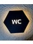 Black Honeycomb Serisi Işıklı Wc Yönlendirme Tabelası 1