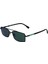 Karl Lagerfeld KL348S 002 56 Unisex Dikdörtgen Siyah Metal Güneş Gözlüğü 1
