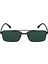 Karl Lagerfeld KL348S 002 56 Unisex Dikdörtgen Siyah Metal Güneş Gözlüğü 2