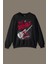The Dollfins Müzik Şarkı Band Gitar Baskılı Siyah Baskılı Sweatshirt 1