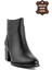 2405424K Kadın Deri Topuklu Bot Siyah 2