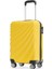 WX-300 Baskılı Sarı Kabin Boy Valiz 1