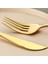 410 Çelik 24 Parça Gold Yemek Kaşık Çatal Bıçak Seti CIN518SR 3