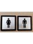 Dekoratif Wc Tabelası Set- 15 x 15CM 1