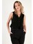 Fitted V Yak Düğmeli Crop Scuba Süet Yelek Bayan Yelek 5865576 3