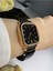 Minimal Kare Siyah Kadran Rose Gold Kasa Kadın Kol Saati 3