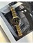 Erkek Gümüş- Gold Renk Siyah Kadran Rolex Modeli Çelik Kasa Kol Saati 3