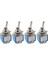 4x Ac 3A/250V 6A/125V 6 Pin Dpdt Açık/açık 2 Pozisyonlu Mini Geçiş Anahtarı Mavi (Yurt Dışından) 3