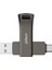 128GB Otg Usb3.2 Metal USB Bellek P629 Titan Gri 3