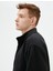Peluş Sweatshirt Fermuarlı Dik Yaka Cep Detaylı 1