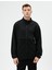 Peluş Sweatshirt Fermuarlı Dik Yaka Cep Detaylı 3