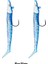 Zand Eel 11CM 7GR-14GR Double Body+Head Silikon Balık - Blue Silver 1