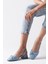 Bria Mavi Renk Denim Kumaş Arkası Açık Kadın Kısa Topuklu Kot Ayakkabı 4