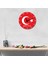 Bayrak Tasarımlı Kişiye Özel Temalı Cam Duvar Saati 2