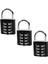 8 Haneli Kombinasyon Asma Kilit Basma Düğmesi Kilidi Bavul Bagaj Çekmece Kapı Araç Kutusu Siyah 3 Adet (Yurt Dışından) 1