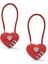Adet 3.5 "50MM Aşk Kilidi Kalp Asma Kilit, Aşıklar Için Kalp Dilek Kilidi Düğün, Sevgililer, Yıldönümü, Seyahat, Yeni Yıl, Sevgililer Günü (LOVEPADLOCK0012-BLACK) (Yurt Dışından) 1