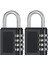 2 Paket Kombinasyon Asma Kilit, Okul Spor Salonu Dolabı Için 4 Haneli Kilit (Siyah ve Gümüş) (Yurt Dışından) 1