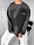 Oversize Smoke Baskılı Sweatshirt Siyah 1