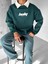 Oversize Polo Yaka Sweatshirt Yeşil 1