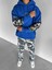 Oversize Feeling Skull Baskılı Sweatshirt Mavi 2