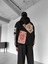 Oversize Kilim Yamalı Hoodie Siyah 2