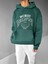 Abluka Online Oversize Nakışlı Kapüşonlu Sweatshirt Yeşil 1