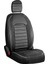 Seat Arona Uyumlu Deri Oto Koltuk Kılıfı Ön-Arka 5li Set Original Seri Siyah-Beyaz 3