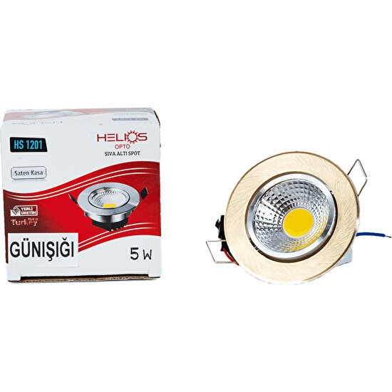 Helios Opto 5W Gold Kasa Sıva Altı Spot Günışığı Işık Rengi