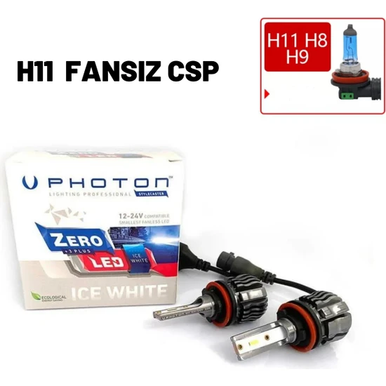 Rptech Photon Zero H11  Fansız LED Şimşek Etkili LED Xenon