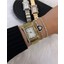 Zirkon Taşlı Gold Renk Analog Kol Saati( Bileklik Fiyata Dahil Değildir ) 1