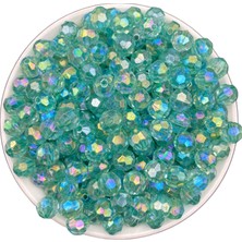 Hedef Bijuteri 10MM Janjanlı Turkuaz/su Yeşili Renk Petek Model Akrilik Boncuk,takı Çanta Boncuğu (100GR,~200 Adet)