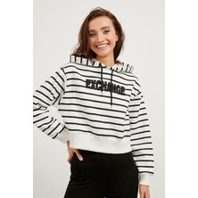 Armalife Çizgili Kapüşonlu Sweat