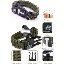 Artual Paracord Pusulalı Survival Hayatta Kalma Kamp Bilekliği Düdüklü Ateş Başlatıcı Outdoor Aksesuar Gaddarın Bilekliği (Çağatay Ulusoyun bilekliği) Paracord İpli Hayatta Kalma Bilekliği Haki