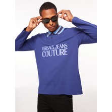 Versace Jeans Couture Lacivert Erkek Polo T-Shirt 75GAGT04CJ01T238