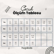 Hopi Kids Kargo Cepli Ayarlanabilir Belli Bol Paça Kız Kot Pantolon- Mavi - 8-9 Yaş