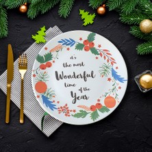 Keramika Yılbaşı New Year Wonderful Time Servis Tabağı 26 cm 21657