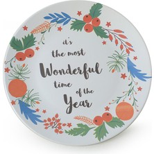 Keramika Yılbaşı New Year Wonderful Time Servis Tabağı 26 cm 21657