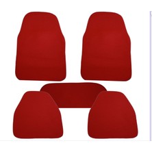 Alpax Citroen 5 Parça Universal Halı Paspas Kırmızı