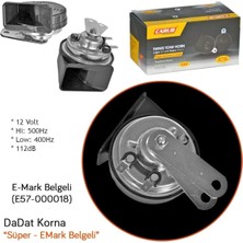 Carup 12V Dadat Korna 2 Li Süper Emark Belgeli+ Titreyici Titreşimli Saydırıcı Röle