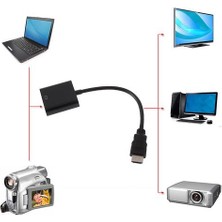 Htun HDMI Erkek VGA Rgb Kadın HDMI Için VGA Video Dönüştürücü Adaptörü 1080 P Pc Için (Yurt Dışından)