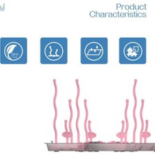 Htun Bebek Şişe Kurutma Rafı Bebek Besleme Şişeleri Temizleme Kurutma Raf Depolama Meme Raf Bebek Emzik Besleme Bardak Tutucu | Kurutma Rafı (Pembe) (Yurt Dışından)