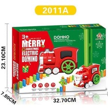 Htun 90 Adet Çocuk Çocuk Plastik Domino Oyuncaklar Noel Tren Noel Baba Elektrikli Domino Araç Araç Modeli Büyülü Otomatik | Domino (Yurt Dışından)