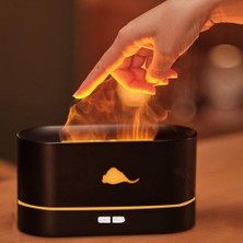 Htun USB Bluetooth Ses Alev Nemlendiricisi, Simülasyon Alev Ahşap Tahıl Aroma Difüzör (Yurt Dışından)