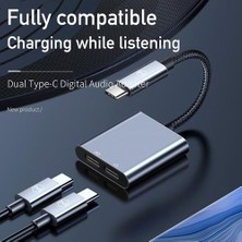 Htun 60 W Pd USB C Için Çift Tip C Kulaklık Dijital Ses Adaptörü Dac Hıfı Aux Kablosu iPad Pro Macbook Samsung S10 Not 10 9 | Telefon Adaptörleri ve Amp;konvertörler (Yurt Dışından)