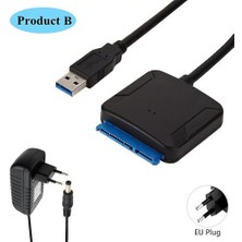 Htun USB 3.0 - Sata 3 Kablo Sata USB Adaptör Dönüştürme Kabloları Destek 2.5/3,5 Inç Harici SSD HDD Adaptör Sabit Sürücü (Yurt Dışından)