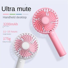 Htun 1200 Mah Plastik El Fan, Öğrenci Yurtlarında Büyük Rüzgar Enerjisi Için Uygun Basit Şarj Edilebilir Taşınabilir Fan (Yurt Dışından)