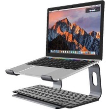 Htun Dizüstü Standı - Dizüstü Riser Masası Için Standı - Alüminyum Ergonomik Laptop Holde (Siyah) (Yurt Dışından)